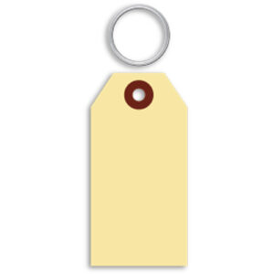 Manila Key Tags -  With Rings SEPARATE - Qty. 1000