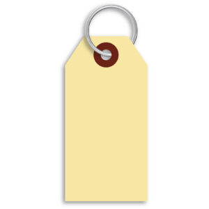 Manila Key Tags - With Rings INSERTED - Qty. 1000