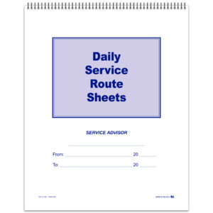 Route Sheet - RS-547-SB - Spiral Bound - 50 Lines, 50/Book - Qty. 1