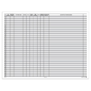 Route Sheet - RS-57 - 57 Line, 17" x 22" 50 Per Pad