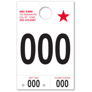 Custom Long 5.5x8.5" Dispatch Number - Qty. 1 Each