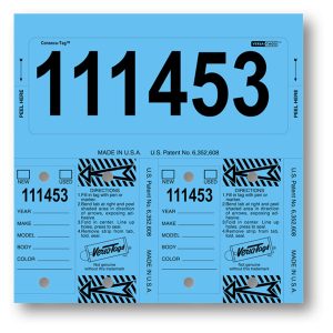 Control-Tags - #226 - Blue - Qty. 1 each With Rings