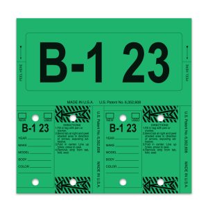Control-Tags - #226 - Green - Qty. 1 each With Rings