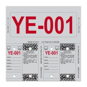 Control-Tags - #226 - Gray - Qty. 1 each With Rings