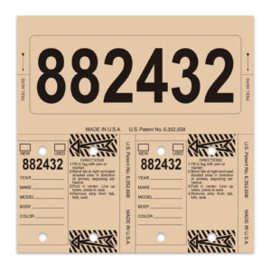 Control-Tags - #226 - Tan - Qty. 1 each With Rings