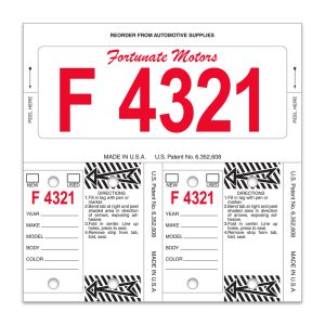 Control-Tags - #226 - White - Qty. 1 each With Rings