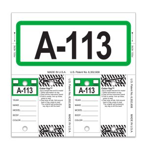 Color-Top Control-Tags - #227 - Green - Qty. 1 Each