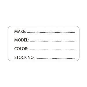 Plastic Key Tag Blank Label - Qty. 100