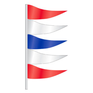 Antenna Flag - Plasticloth - Red, White & Blue -  Qty. 12