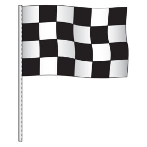 Antenna Flag - Supreme Cloth - Black & White Checkered Flag -  Qty. 12