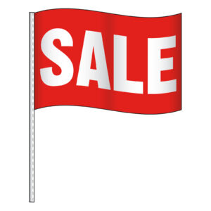 Antenna Flag - Supreme Cloth - Red & White Sale -  Qty. 12