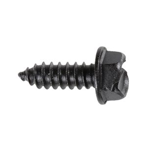 Lic Plate Screw Slotted Hex Washer Head - Black E-Coat-#14  X 3/4" Qty. 100