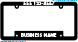 4870 Screen Printed License Plate Frame Style B Black