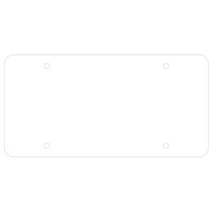 Blank Polyethylene Car Plate .023" - Qty. 100