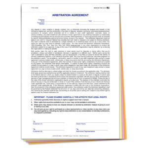 Arbitration Agreement -  Qty. 100