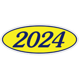 580-24_Oval-Year-Stickers_Navy-Blue-on-Yellow-2024_P-WEB