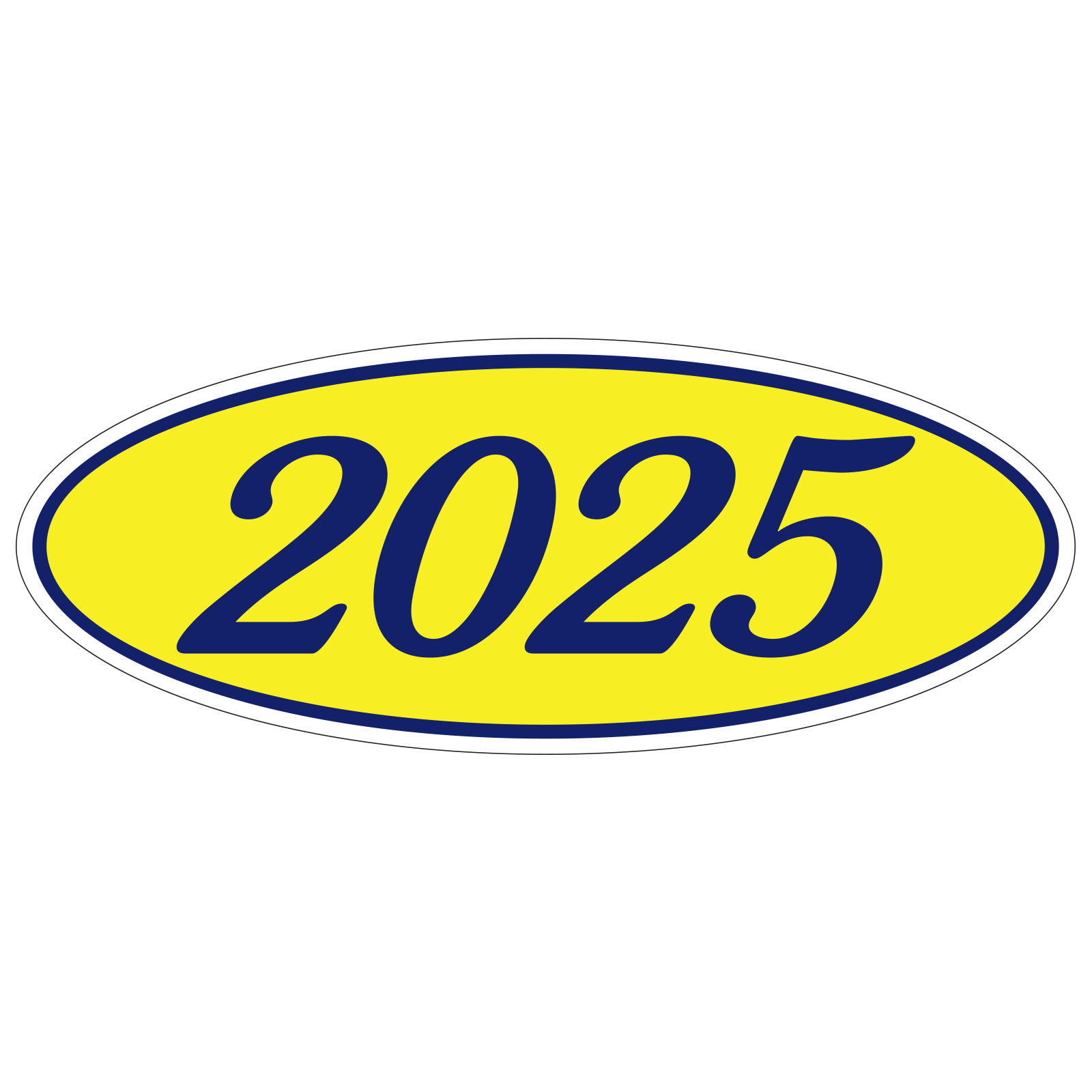 580-25_Oval-Year-Stickers_Navy-Blue-on-Yellow-2025_P-WEB
