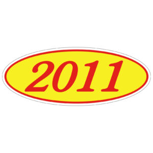 581-11_Oval-Year-Stickers_Red-on-Yellow-2011_P-WEB