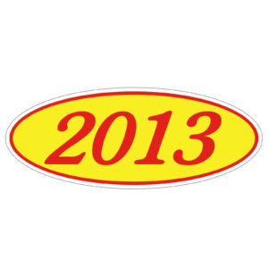 581-13_Oval-Year-Stickers_Red-on-Yellow-2013_P-WEB