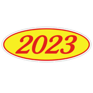 581-23_Oval-Year-Stickers_Red-on-Yellow-2023_P-CAT