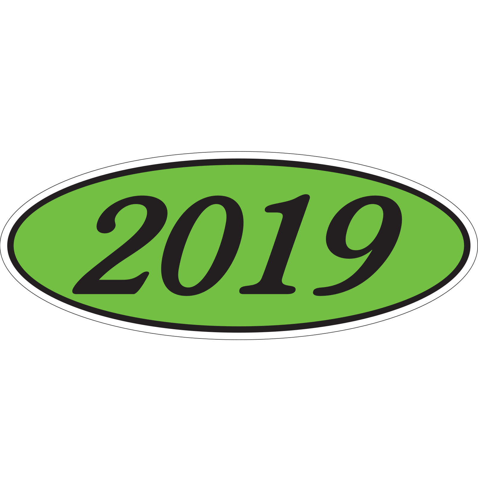 583-19_Oval-Year-Stickers_Black-on-Green-2019_P-WEB