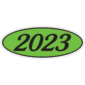 583-23_Oval-Year-Stickers_Black-on-Green-2023_P-WEB