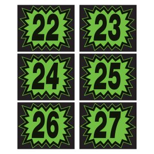Large Blast Year Window Stickers