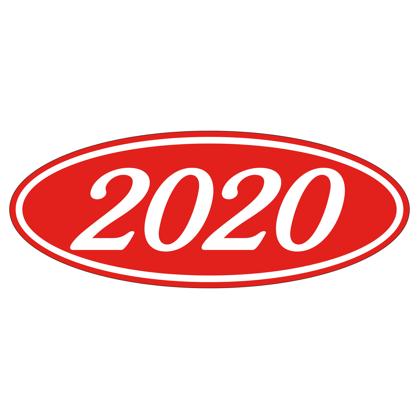 585-20_Oval-Year-Stickers_White-on-Red_P-CAT