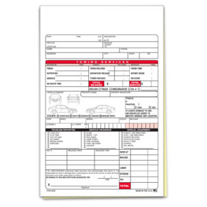 Tow Register Form - 2 part - Qty. 100