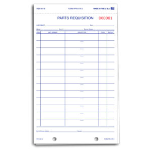 Parts Requisition Form - #PR-8178-2 - Qty. 250