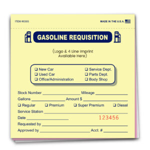 Fuel Requisition Book- 3 Part - IMP, 25 per Book - Qty. 1