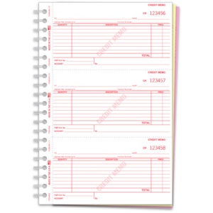 Credit Memo Book - RL 113 - 3 Part, 150 per Book - Qty. 1