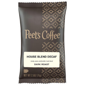 Peet''s House Decaf Ground Coffee - 2.5 oz - Qty. 18