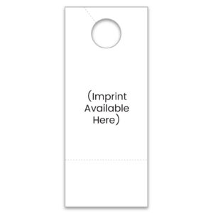 Custom Hang Tags with Perf - White - 3 1/2" X 8 1/2" - Qty. 1 each