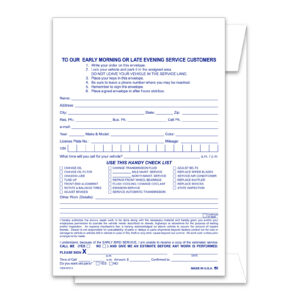 After Hours Envelope, Verbal Estimate