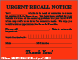 726 Urgent Recall Notice Template