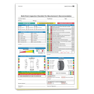 Multi-Point Vehicle Inspection Report - 2 Part - Qty. 250