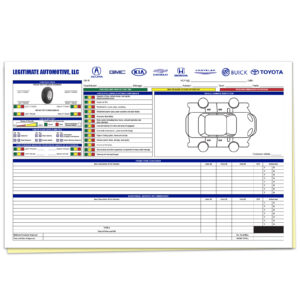 Custom Multi-Point Vehicle Insp. 11X17 - 2 Part -  Qty. 1 each
