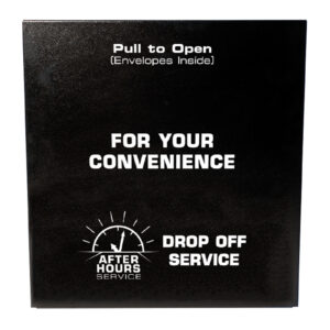 Standard Night Drop Box with Pull Down Tray - Black - Qty. 1