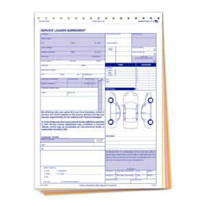 Service Loaner Agreement - SLA-252 - 4 Part - Qty. 100