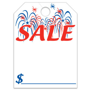 Hang Tag - Sale with Fireworks -  8.5" x 11.5" - Qty. 50