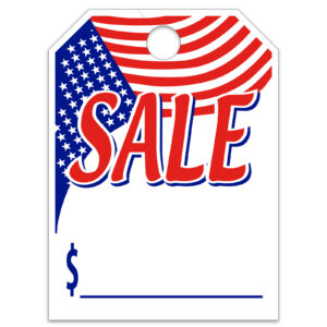 Hang Tag - Sale with Flag - 8.5" x 11.5" - Qty. 50
