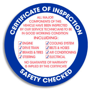 Inspection Circle Sticker - 3" Face Adhesive - Qty. 100