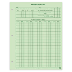 Bank Reconciliation Form - DUAS-379 - Qty. 25