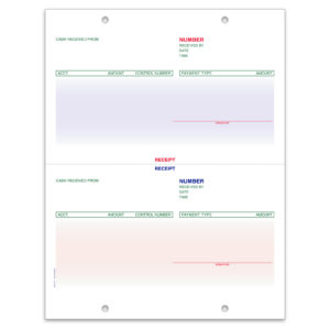 Laser Cash Receipt, Pre Printed - LZR-CR - Qty. 250