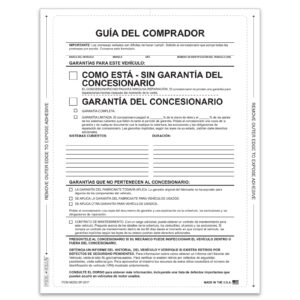 Interior Buyers Guide - BG-2017 - As Is - P/A - Spanish - Qty. 100