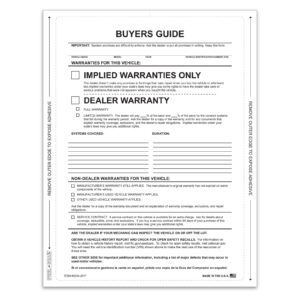 Buyers Guide - Implied Warranty - P/A - Qty. 100