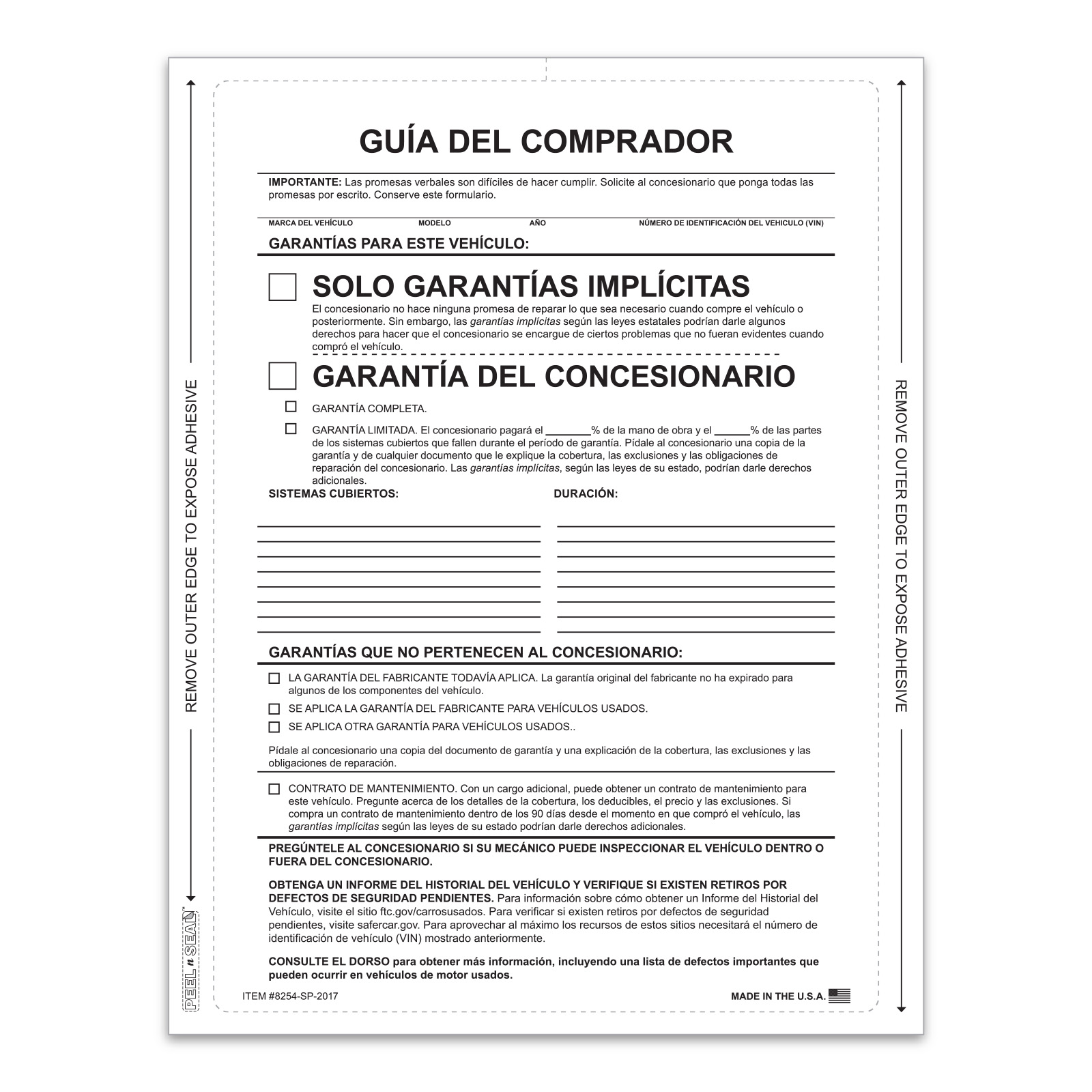 8254-SP-2017_Peel-n-Seal_Buyers-Guide_Spanish_Implied-Warranty-1_P-WEB