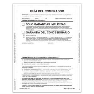 Interior Buyers Guide-BG-2017-Imp. Warranty-P/A-Spanish-No Lines-Qty.100