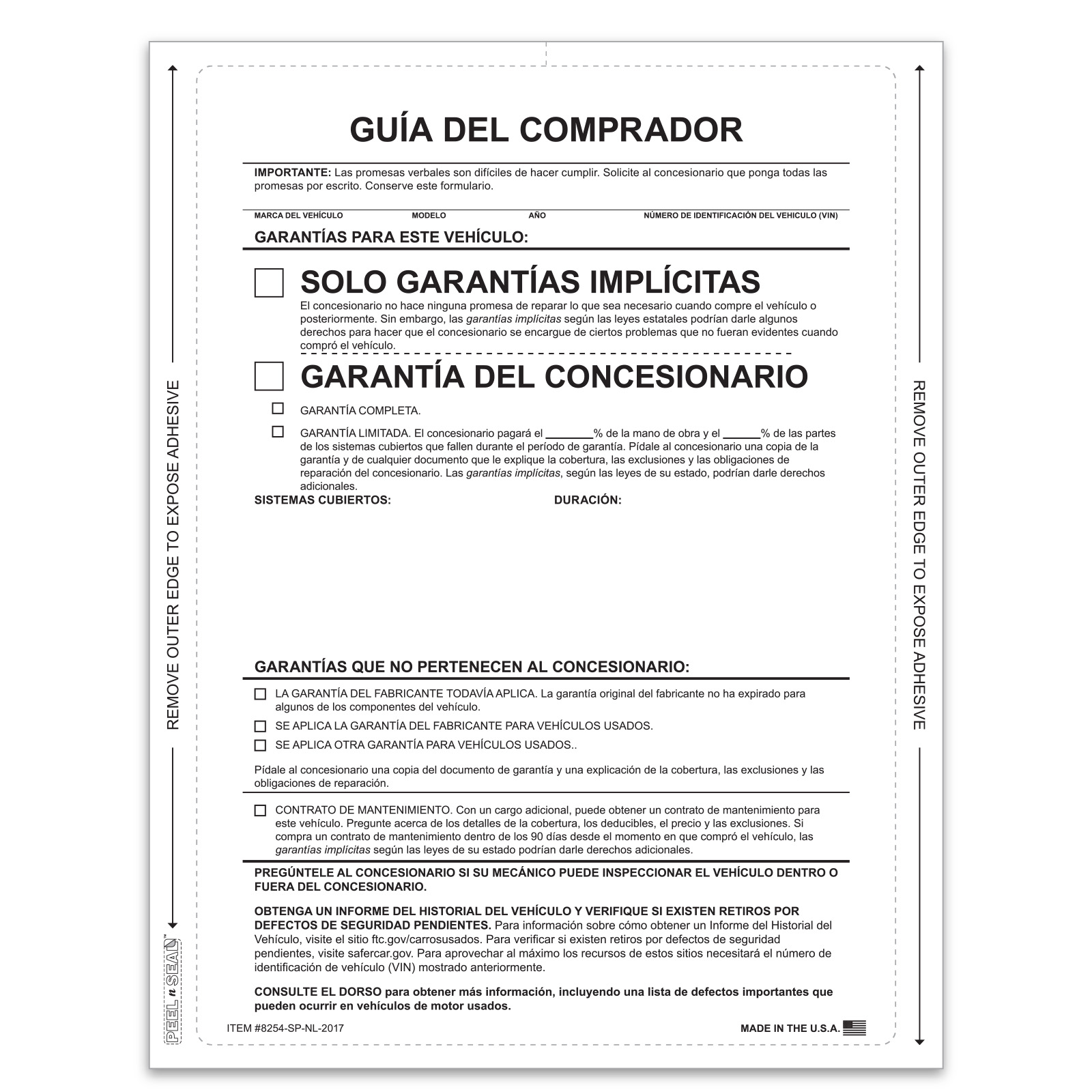 8254-SP-NL-2017_Peel-n-Seal_Buyers-Guide_Spanish_Implied-Warranty-No-Lines-1_P-WEB